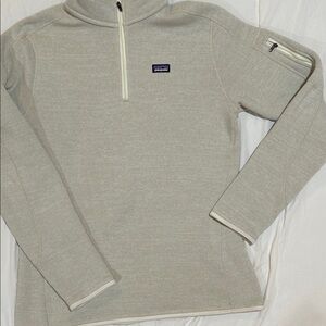 Patagonia Women's Light Gray Zip-Up Sweater